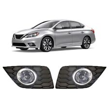 For 2016-2018 Nissan Sentra Clear Lens Fog Lights Assembly w/Bezel Switch Bulbs picture