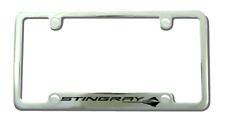 Chevrolet Stingray Logo Solid Chrome Brass License Plate Frame Official Licensed picture