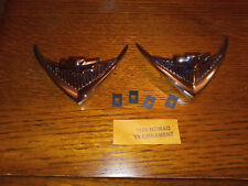 PAIR NORS-  1956 CHEVROLET NOMAD V-8 TAILIGHT EMBLEMS ORNAMENTS picture
