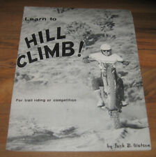LEARN TO HILL CLIMB_Trail Riding/Competition_Jack Watson_RARE_1971 2nd Edition picture