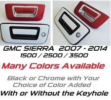Custom Black OR Chrome Tailgate Handle Cover for 2007-2014 GMC Sierra U PICK CLR picture