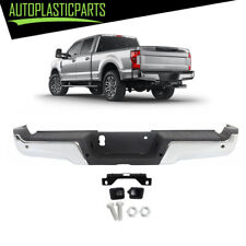 For 2017-2022 Ford F-250 F-350 SuperDuty Chrome Rear Step Bumper Assembly w/Park picture