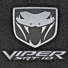 Lloyd VELOURTEX Black FLOOR MATS Silver logo for 2003 to 2006 Dodge VIPER SRT-10 picture