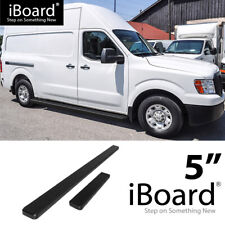iBoard Running Boards 5in Black Fit 12-21 Nissan NV 1500 2500 Full Size Van picture