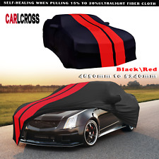 For Cadillac CTS SLS Red/Black Full Car Cover Satin Stretch Indoor Dust Proof A+ picture