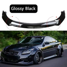 For Infiniti G37 Coupe Sedan Black Front Bumper Lip Spoiler Splitter Body Kit picture