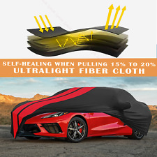 For Chevrolet Corvette Red/Black Full Car Cover Satin Stretch Indoor Dust Proof picture