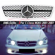 For Benz C-Class W203 2001-2007 C200 C240 C320 C32 AMG Chrome AMG Style Grille picture