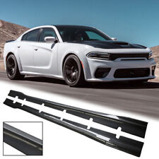 Fits For 20-2023 Dodge Charger Widebody Side Skirts Extension Carbon Fiber Look picture