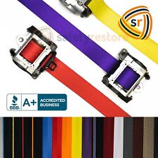 Black-Edged Red FOR Jaguar C-Type SEAT BELT WEBBING REPLACEMENT #1 picture