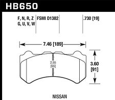 Hawk Performance HB650B.730 HPS 5.0 Disc Brake Pad Fits 09-18 GT-R picture