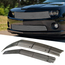 Fits 2010-2013 Chevy Camaro SS V8 Upper Bumper Chrome Billet Grille Insert Combo picture