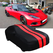 For Lotus Evora Soft Full Car Cover Satin Stretch Dust Proof Indoor Red-Strip picture