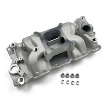 SBC Dual Plane Aluminum Intake Manifold For Chevrolet V8 265-400 Small Block picture