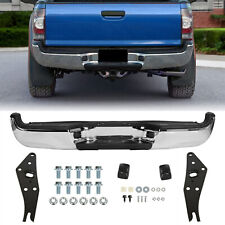 Complete Chrome Steel Rear Bumper Assembly For 2005-2015 Toyota Tacoma Pickup picture