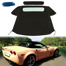 Heated Glass & Convertible Soft Top For 2005-2010 Chevrolet Corvette C6 Black picture