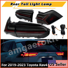 Pair For Toyota RAV4 2019-2023 Smoke Black Tail Light Rear Brake Lamp Left Right picture