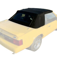 Black Soft Top w/Plastic Window For 1983 83-93 Ford Mustang Convertible 2-Door picture