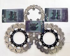 FMS Front+Rear Rotor & Brake Pads for Yamaha YZF-R1 (6 piston caliper) 2007-2014 picture