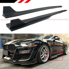 For 2015-2023 Ford Mustang GT500 Style Texture Blk Side Skirt Extension Splitter picture