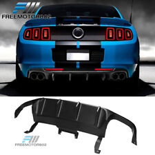Fits 13-14 Ford Mustang GT500 2-Door Rear Diffuser Lip Matte Black PP + V3 Fin picture