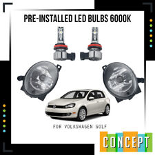 For 2010-2014 Volkswagen Golf MK6 Jetta Fog Lights with LED Bulbs and  Set L&R picture