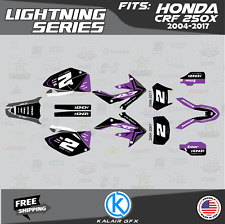 Graphics Kit for HONDA CRF250X (2004-2017) CRF 250X Lightning Series - Purple picture