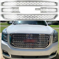 Fits 2015-2020 GMC Yukon XL CHROME Snap On Grille Overlay Grill Covers Inserts picture