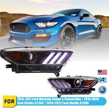 Headlights For 2015-2017 Ford Mustang 2016-20 Shelby GT350 2020-21 Shelby GT500 picture