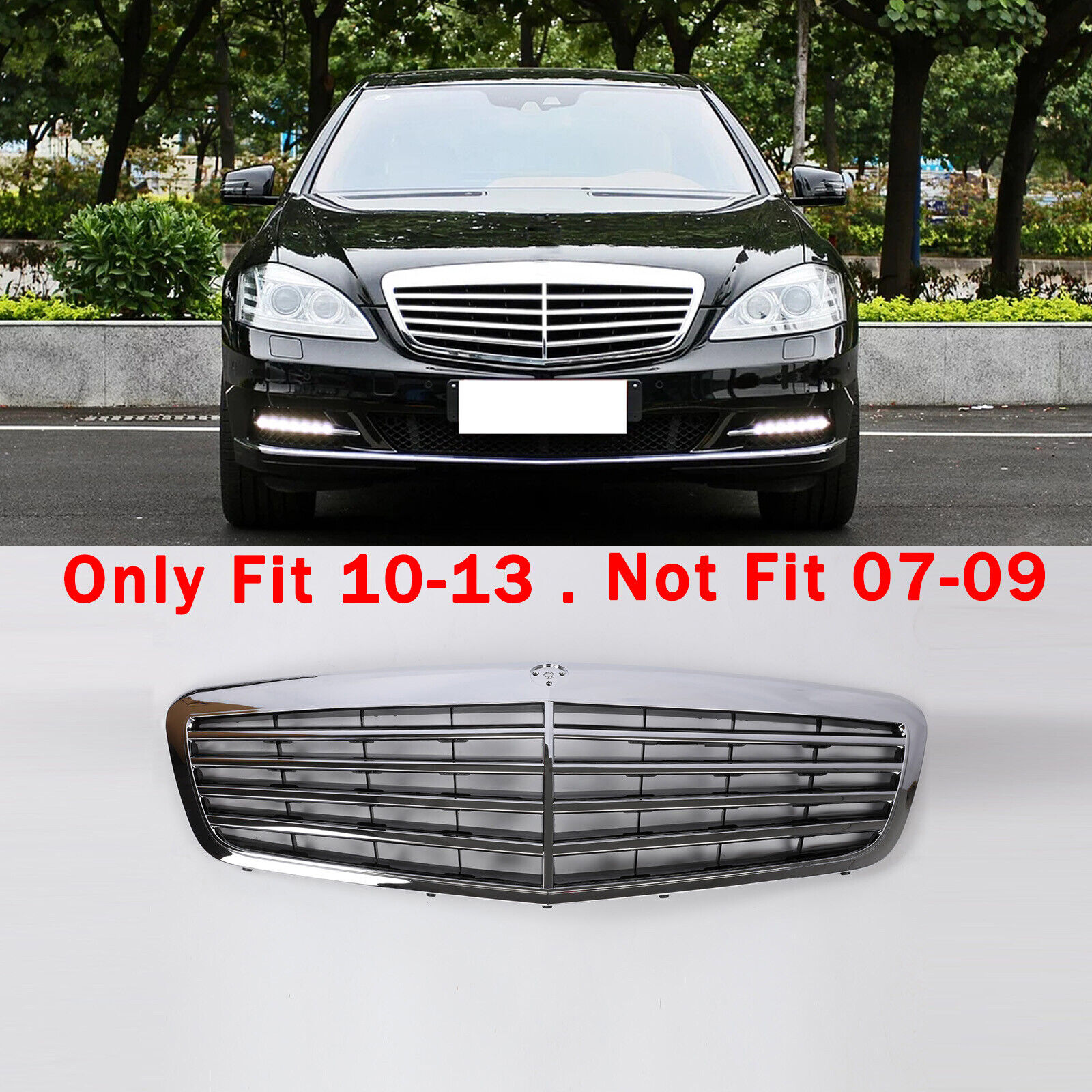For Mercedes-Benz S-Class S550 S600 S65 S63 AMG W221 2010-13 Front Grille Grill