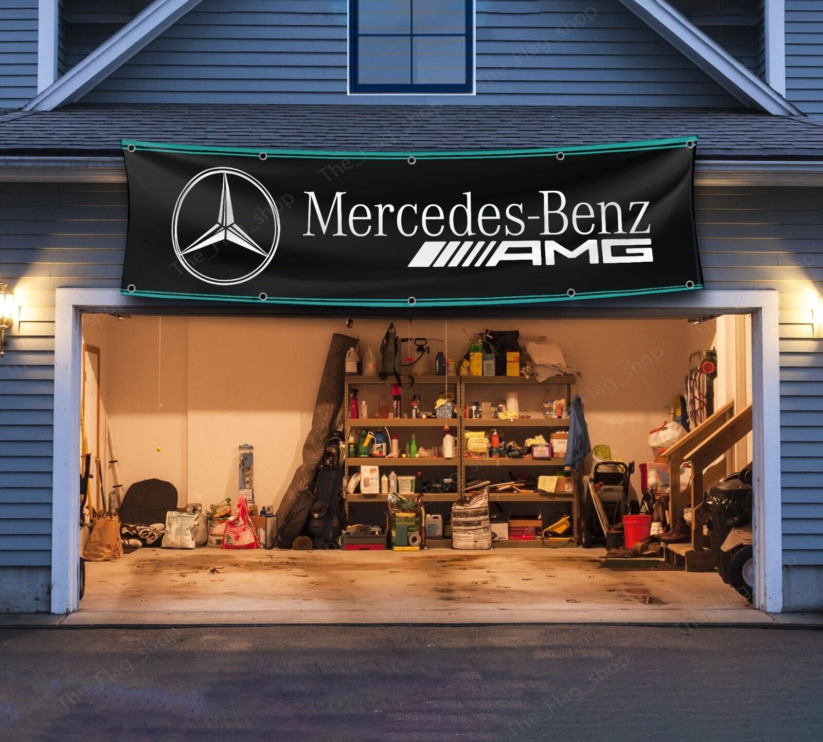 Mercedes Benz AMG 2x8FT Banner Racing Flag Car Show Garage Man Cave Wall Decor