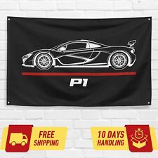 For McLaren P1 Supercar 2 Car Enthusiast 3x5 ft Flag Birthday Gift Banner picture