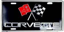 Corvette Logo Racing Embossed Metal License Plate picture