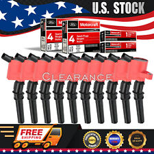10x Motorcraft Spark Plugs SP479 & Ignition Coils DG508 for Ford F550 F450 V10 picture