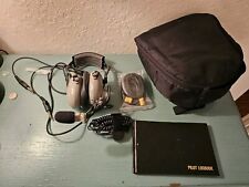 Vintage Concept Industries C-40 Pilots Headset W/ Case And Logbook picture