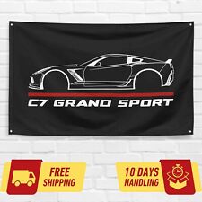 For Chevrolet Corvette C7 Grand Sport Car Enthusiast 3x5 ft Flag Gift Banner picture