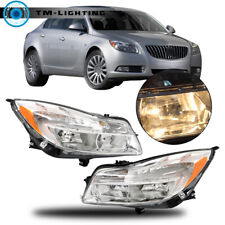 Headlights Headlamps Left&Right Chrome For 2011 2012 2013 Buick Regal Halogen picture