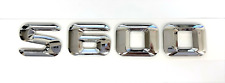 #1 S600 CHROME FIT MERCEDES REAR TRUNK EMBLEM BADGE NAMEPLATE DECAL LETTERS picture
