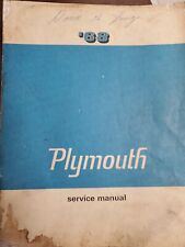 1968 Plymouth ORIG Service Manual_GTX/Barracuda/Hemi Belvedere/Satellite/Fury picture