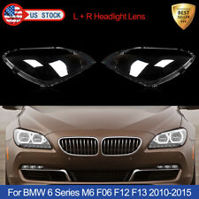 For BMW 6 Series M6 F06 F12 F13 640i 650i Left Right Headlight Lens Cover Clear picture