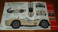 ★★1960 MASERATI BIRDCAGE TIPO 61 SPEC SHEET BROCHURE INFO PAMPHLET★★ picture