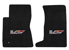NEW Black Floor Mats 2011 - 2015 Cadillac Coupe CTS V Series Flag logo Set of 2 picture