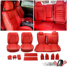 For 11-14 Dodge Challenger SE SXT RT Red Seat Covers Front&Rear Full Set picture
