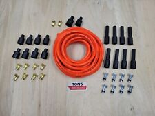 Ton's 8mm Universal Silicone 8mm Spark Plug Wire Kit Set DIY Wires v8 Orange picture