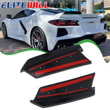 Double-Sided Glossy Black Rear Spoiler Wing Wickers For Corvette C8 Z51 20-24 picture