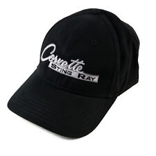 Chevrolet Classic Corvette Sting Ray Cotton Twill Black Hat Cap - SHIPPED IN BOX picture