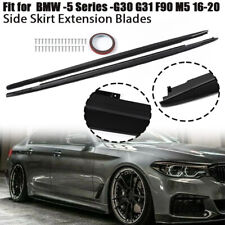 Gloss Black Side Skirts Extension Lip Fits 17-2020 BMW G30 540i M Sport F90 M5 picture