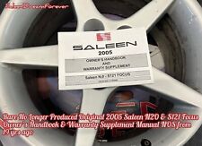 2005 SALEEN N2O & S121 FOCUS OWNERS MANUAL BROCHURE NOS FORD GT SVT COBRA SHELBY picture