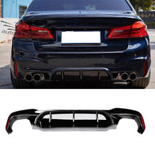 For 2017-23 BMW G30 G31 5 Series M Sport Rear Diffuser Lip Gloss Black M5 Style picture