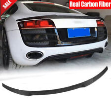 Real Carbon Rear Trunk Spoiler Wing Lip Fit for Audi R8 V8 V10 Coupe 08-15 3PCS picture
